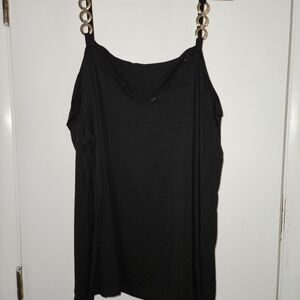 Elegant Black Women's Top with Chain Straps